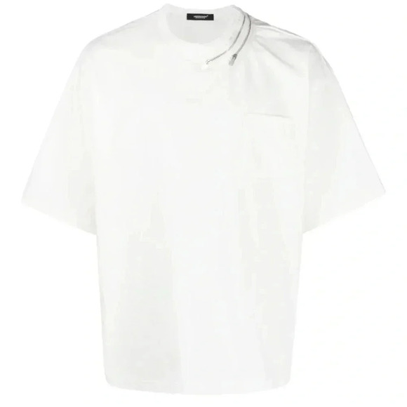 Undercover Oversized White Zipper Tee Medium